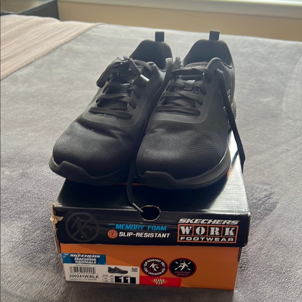 Skechers Black Athletic Shoes with Classic Silhouette